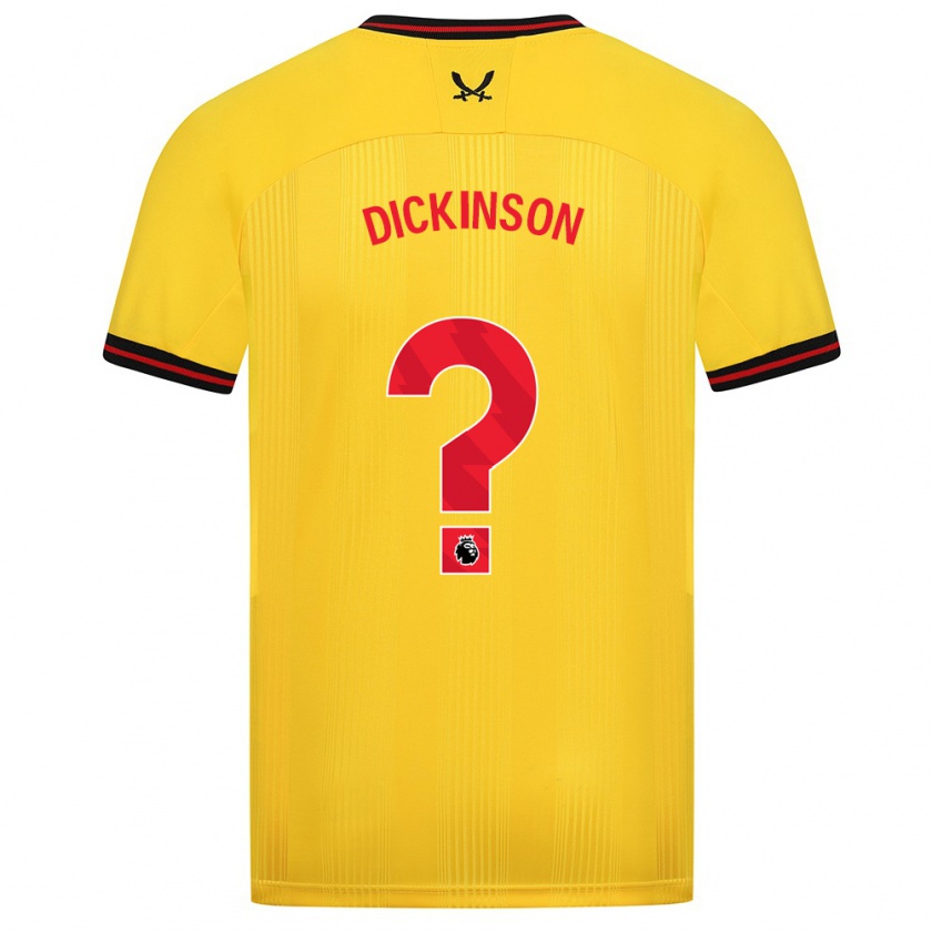 Kandiny Bambino Maglia George Dickinson #0 Giallo Kit Gara Away 2023/24 Maglietta