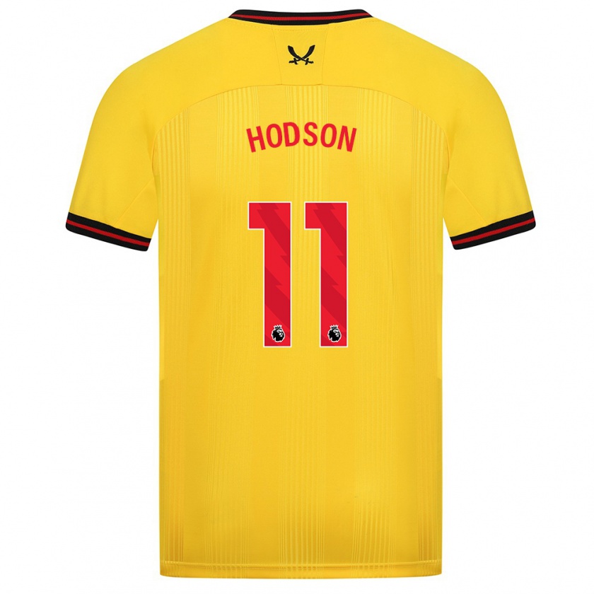 Kandiny Bambino Maglia Ashley Hodson #11 Giallo Kit Gara Away 2023/24 Maglietta