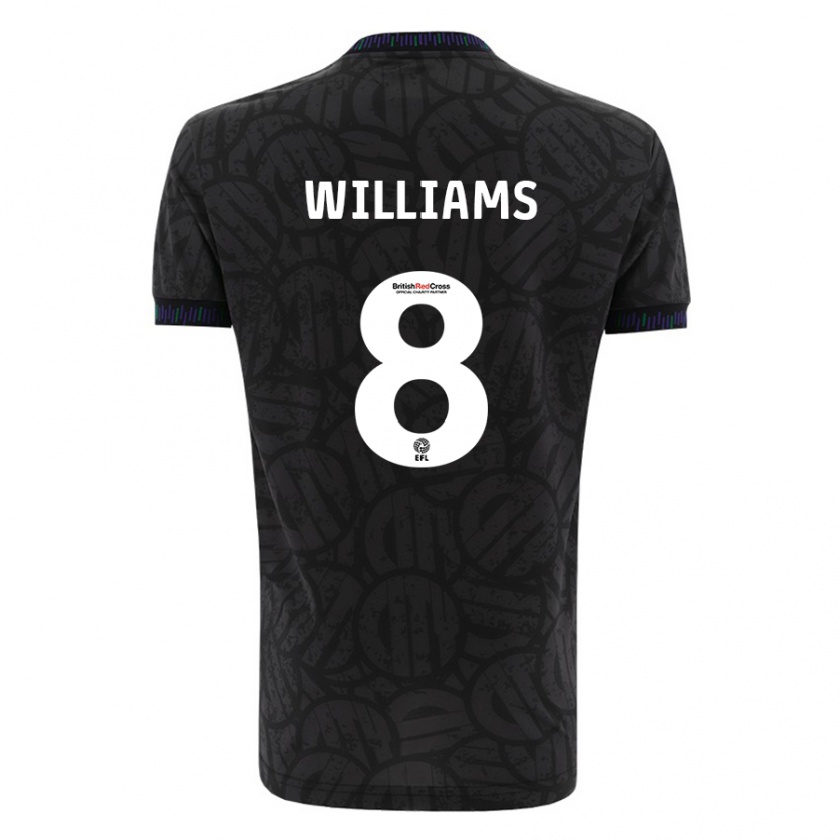 Kandiny Kinder Joe Williams #8 Schwarz Auswärtstrikot Trikot 2023/24 T-Shirt Österreich