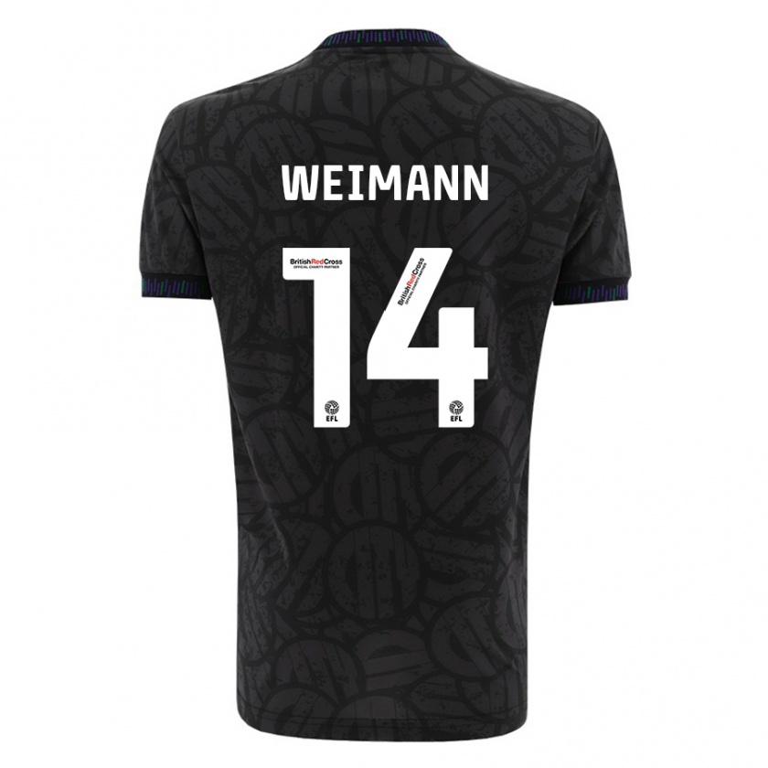 Kandiny Kinder Andreas Weimann #14 Schwarz Auswärtstrikot Trikot 2023/24 T-Shirt Österreich