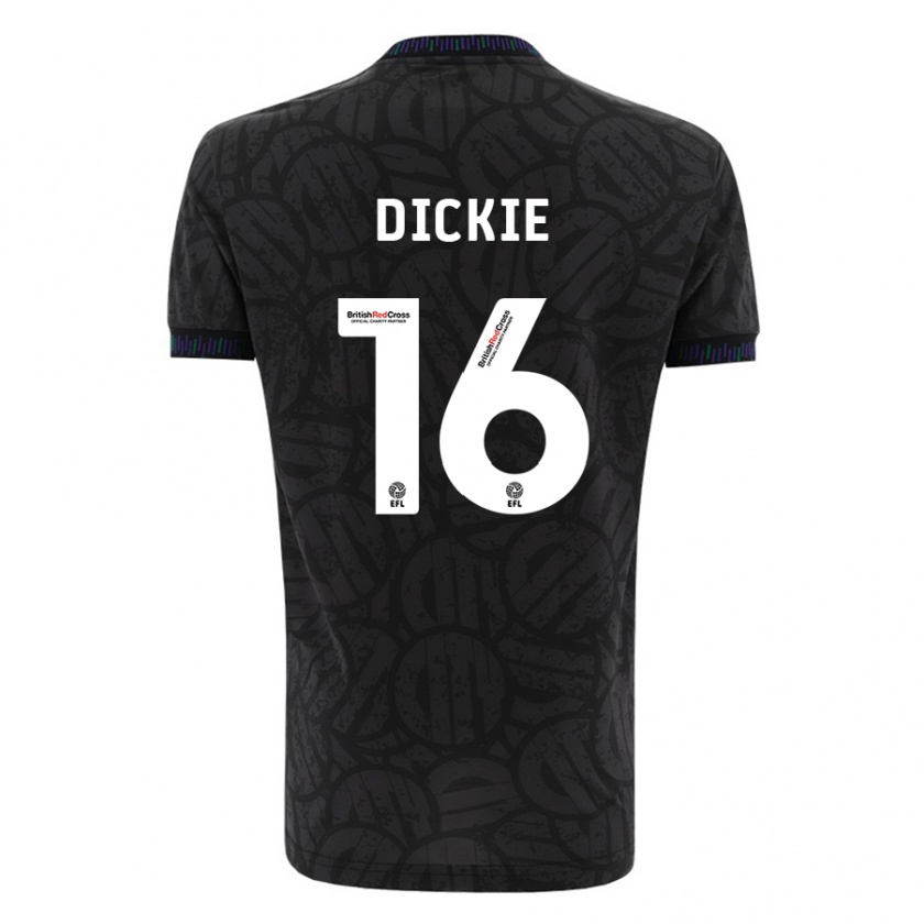 Kandiny Bambino Maglia Rob Dickie #16 Nero Kit Gara Away 2023/24 Maglietta