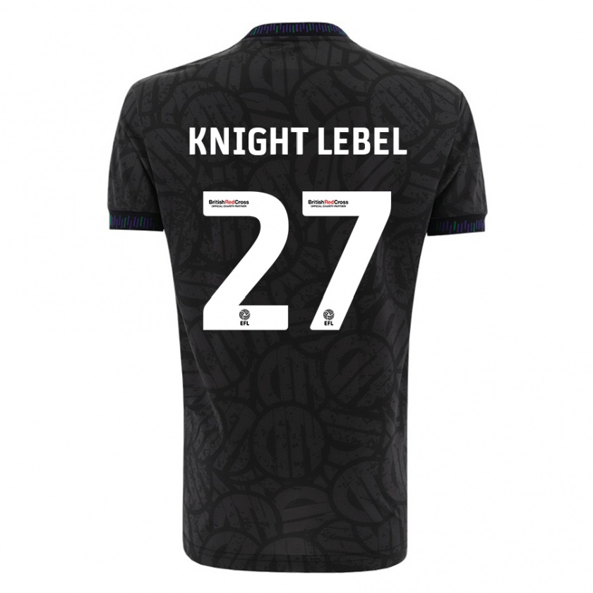 Kandiny Bambino Maglia Jamie Knight-Lebel #27 Nero Kit Gara Away 2023/24 Maglietta