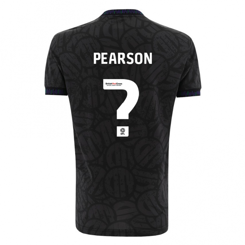 Kandiny Bambino Maglia Sam Pearson #0 Nero Kit Gara Away 2023/24 Maglietta