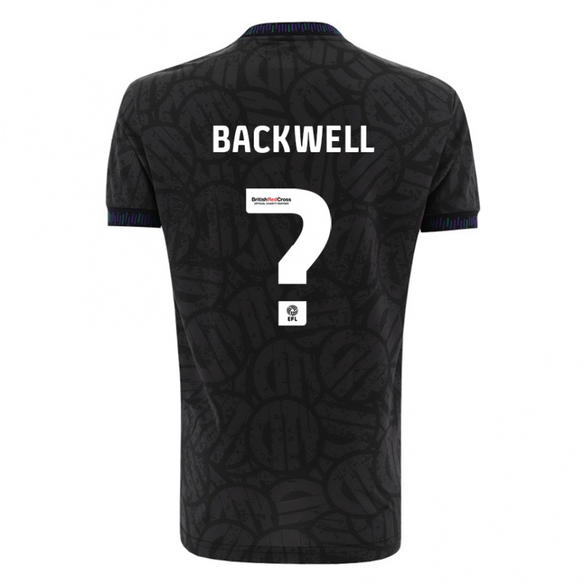 Kandiny Bambino Maglia Tommy Backwell #0 Nero Kit Gara Away 2023/24 Maglietta