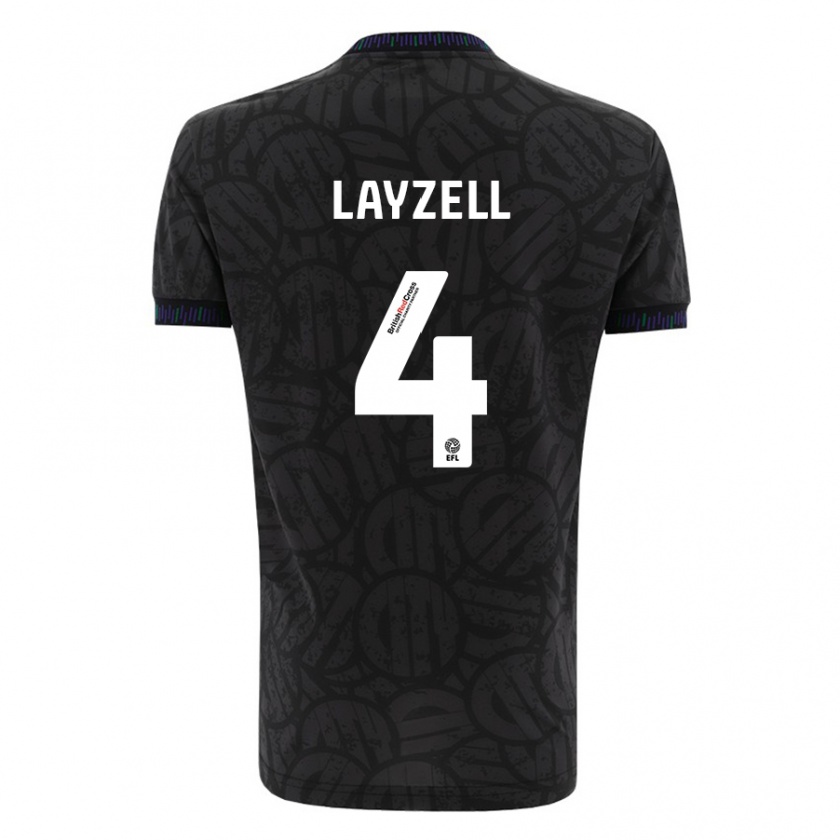 Kandiny Bambino Maglia Naomi Layzell #4 Nero Kit Gara Away 2023/24 Maglietta