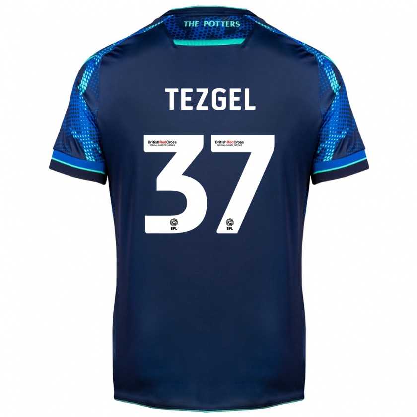 Kandiny Kinder Emre Tezgel #37 Marine Auswärtstrikot Trikot 2023/24 T-Shirt Österreich