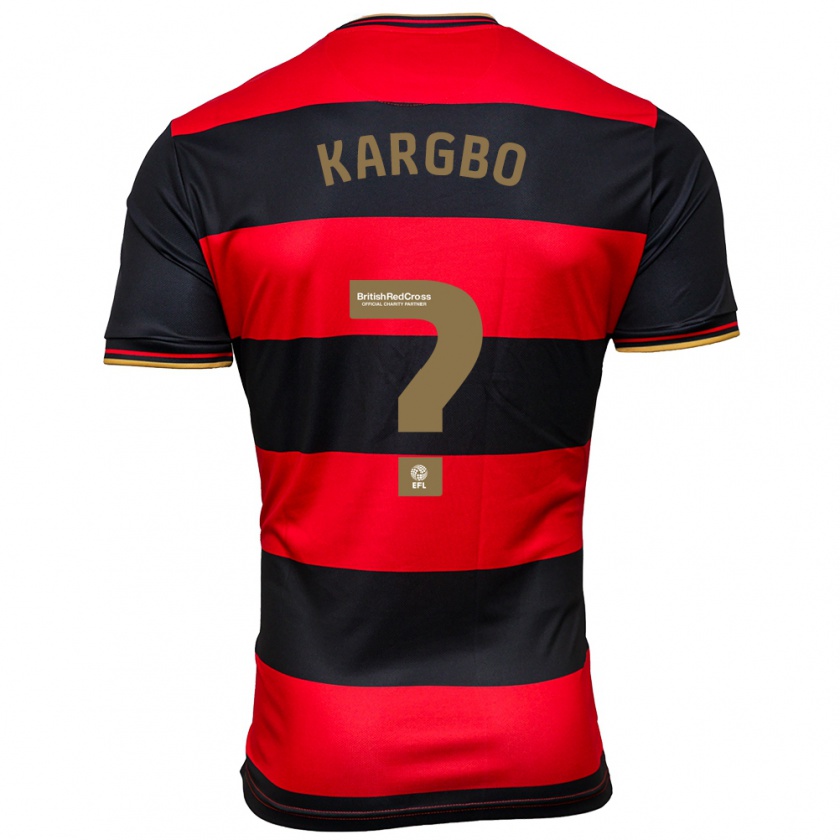 Kandiny Bambino Maglia Hamzad Kargbo #0 Nero Rosso Kit Gara Away 2023/24 Maglietta