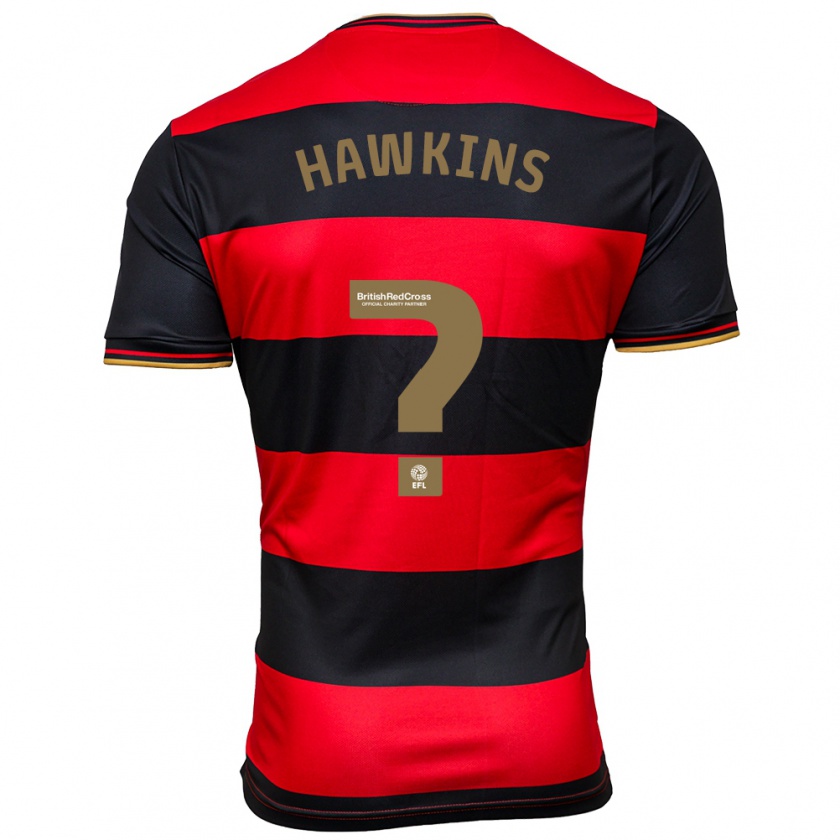 Kandiny Kinder Henry Hawkins #0 Schwarz Rot Auswärtstrikot Trikot 2023/24 T-Shirt Österreich