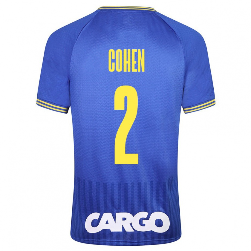 Kandiny Bambino Maglia Avishay Cohen #2 Blu Kit Gara Away 2023/24 Maglietta