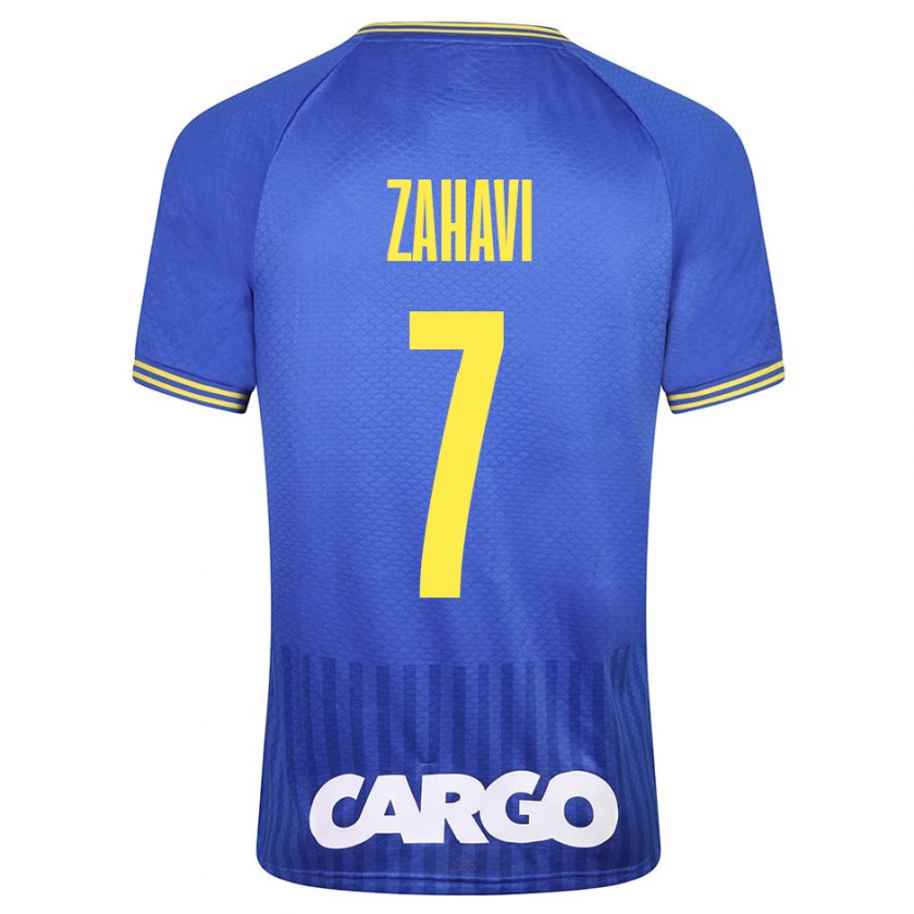 Kandiny Bambino Maglia Eran Zahavi #7 Blu Kit Gara Away 2023/24 Maglietta