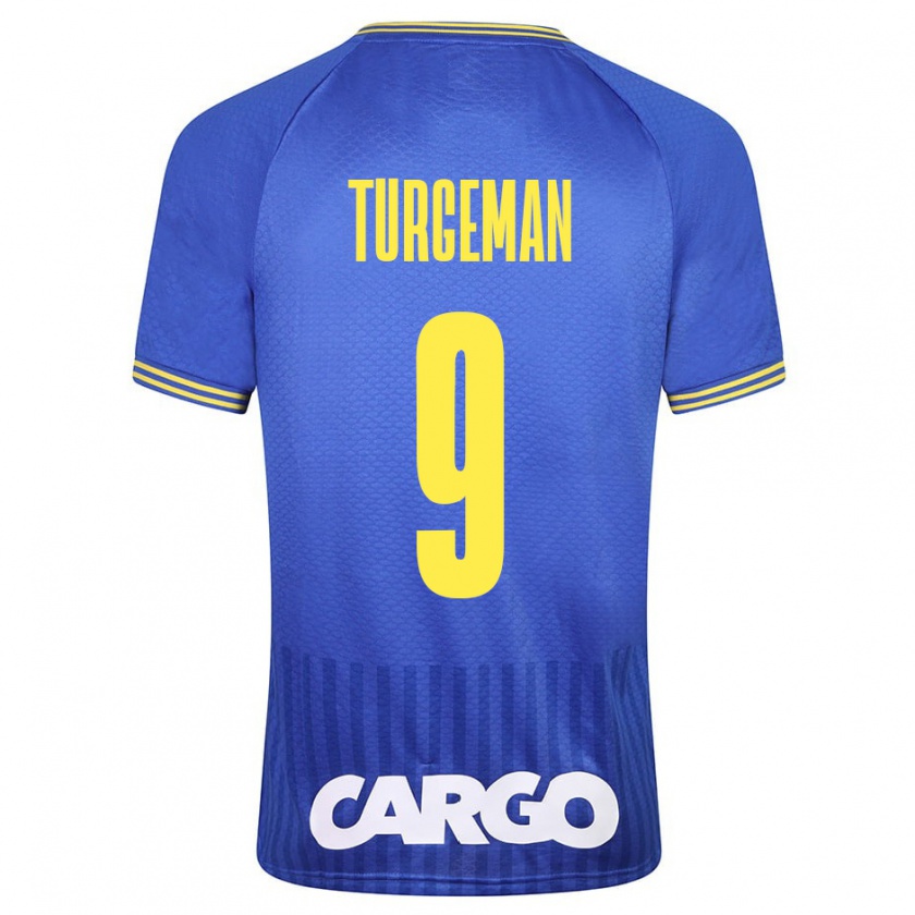 Kandiny Bambino Maglia Dor Turgeman #9 Blu Kit Gara Away 2023/24 Maglietta