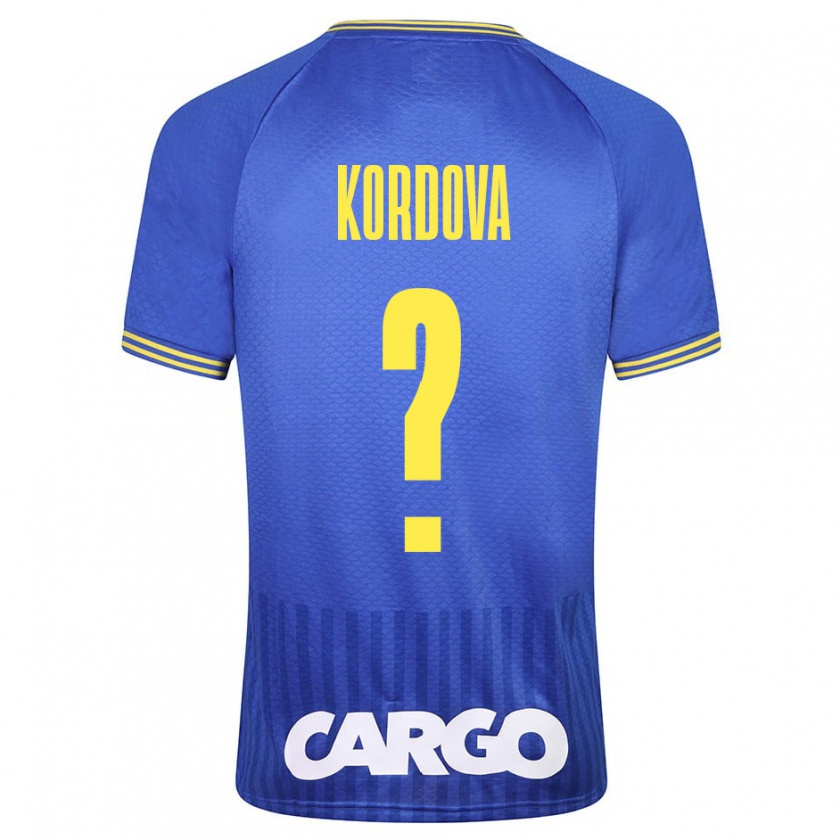 Kandiny Bambino Maglia Adir Kordova #0 Blu Kit Gara Away 2023/24 Maglietta