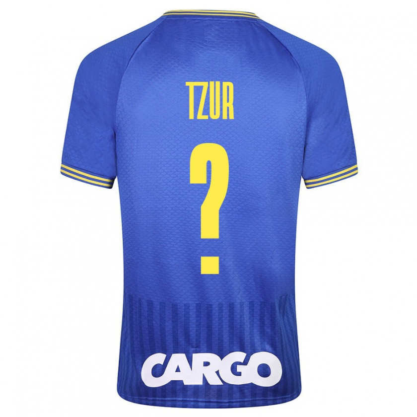 Kandiny Bambino Maglia Amit Tzur #0 Blu Kit Gara Away 2023/24 Maglietta