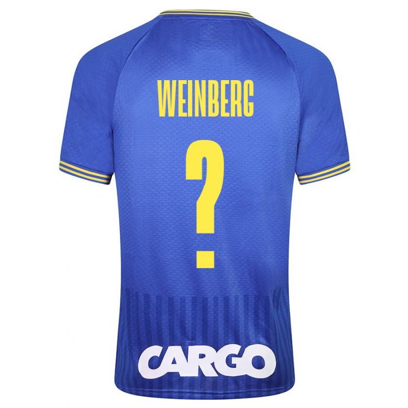 Kandiny Bambino Maglia Idan Weinberg #0 Blu Kit Gara Away 2023/24 Maglietta