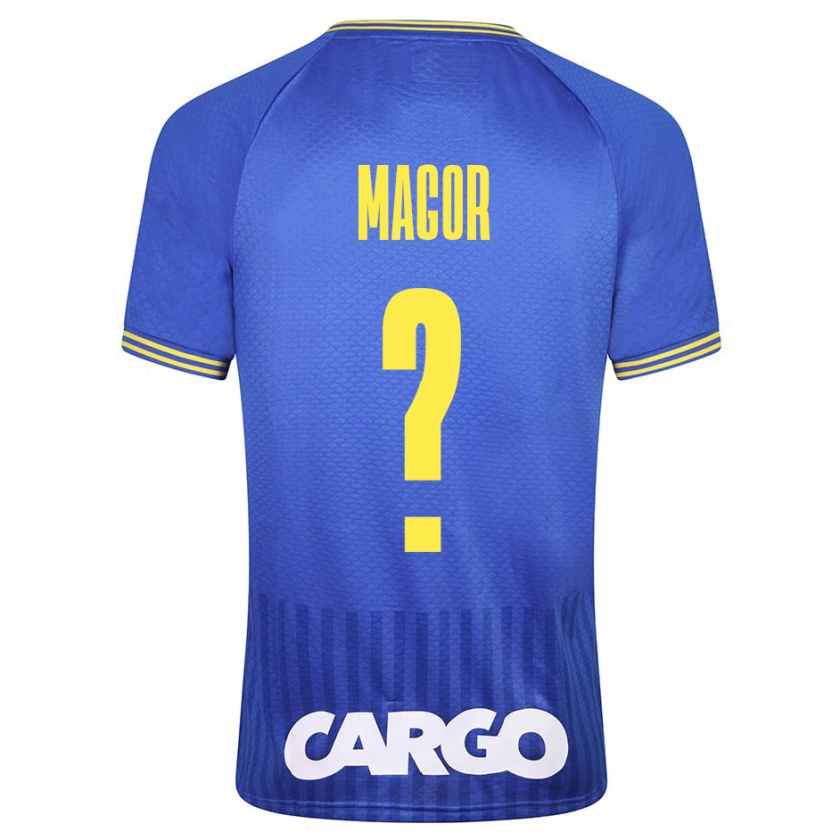 Kandiny Bambino Maglia Roee Magor #0 Blu Kit Gara Away 2023/24 Maglietta