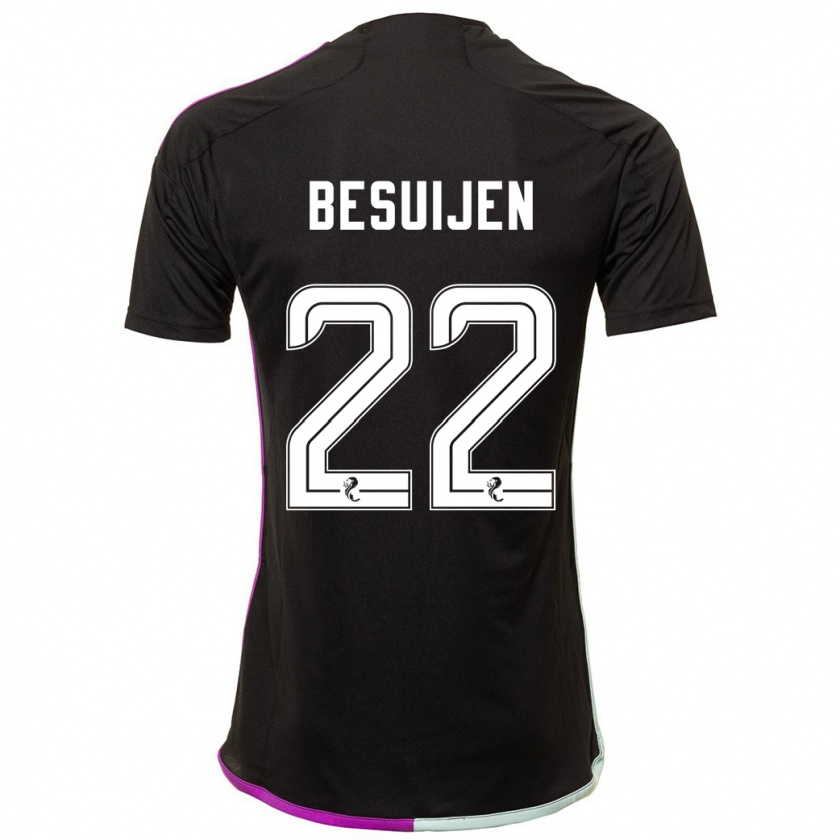 Kandiny Bambino Maglia Vicente Besuijen #22 Nero Kit Gara Away 2023/24 Maglietta