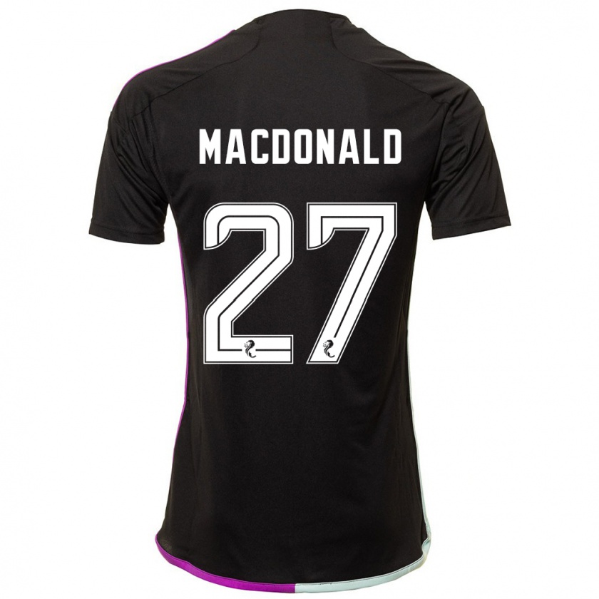 Kandiny Bambino Maglia Angus Macdonald #27 Nero Kit Gara Away 2023/24 Maglietta