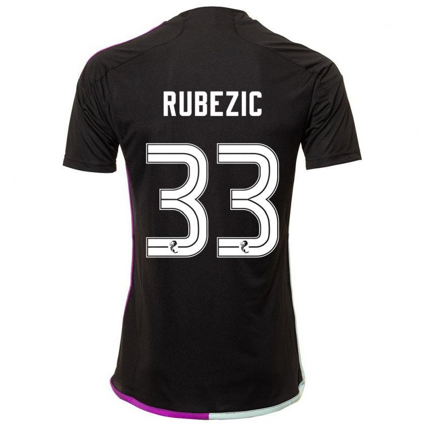 Kandiny Kinder Slobodan Rubezic #33 Schwarz Auswärtstrikot Trikot 2023/24 T-Shirt Österreich