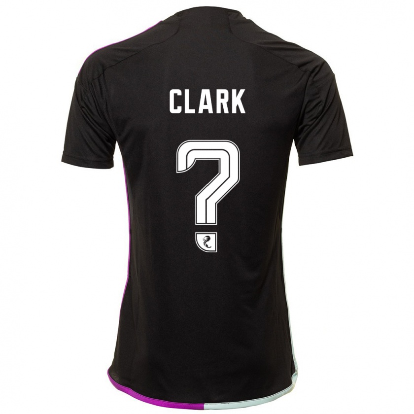 Kandiny Bambino Maglia Ellis Clark #0 Nero Kit Gara Away 2023/24 Maglietta