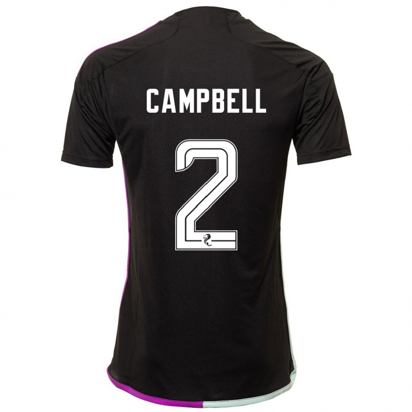 Kandiny Niño Camiseta Loren Campbell #2 Negro 2ª Equipación 2023/24 La Camisa