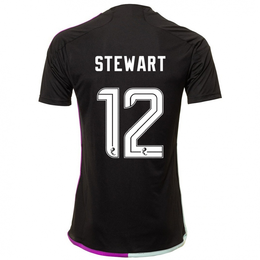 Kandiny Kinder Hannah Stewart #12 Schwarz Auswärtstrikot Trikot 2023/24 T-Shirt Österreich