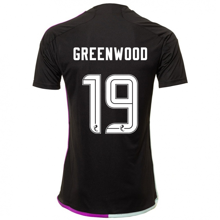 Kandiny Niño Camiseta Brodie Greenwood #19 Negro 2ª Equipación 2023/24 La Camisa