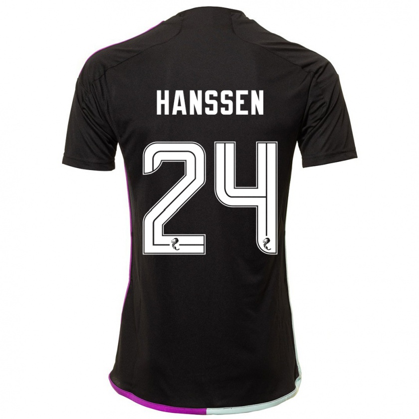 Kandiny Bambino Maglia Nadine Hanssen #24 Nero Kit Gara Away 2023/24 Maglietta