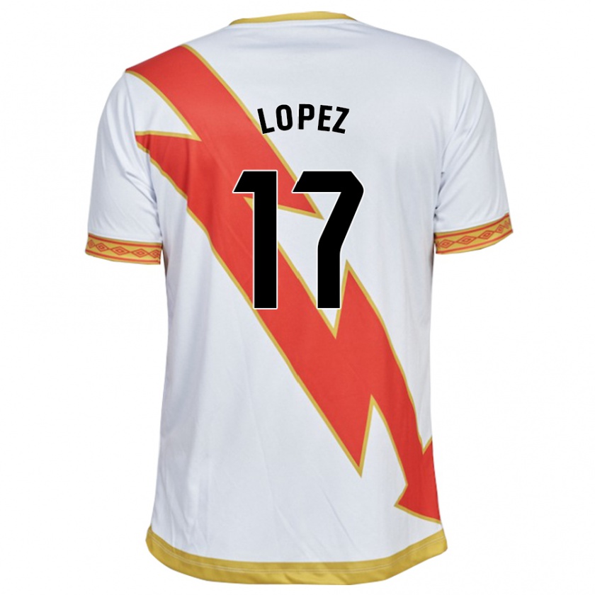 Kandiny Hombre Camiseta Unai López #17 Blanco 1ª Equipación 2023/24 La Camisa