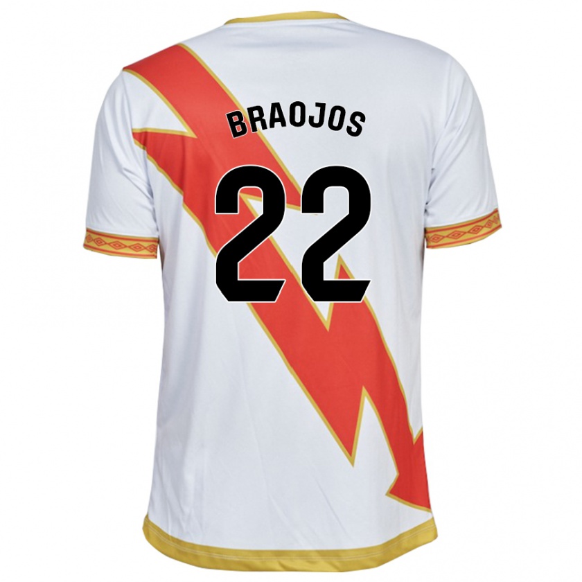 Kandiny Hombre Camiseta Mónica Braojos Pérez #22 Blanco 1ª Equipación 2023/24 La Camisa