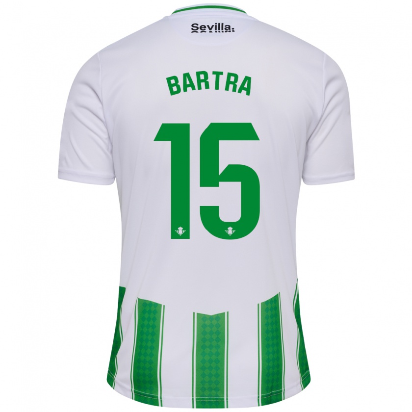 Kandiny Hombre Camiseta Marc Bartra #15 Blanco 1ª Equipación 2023/24 La Camisa