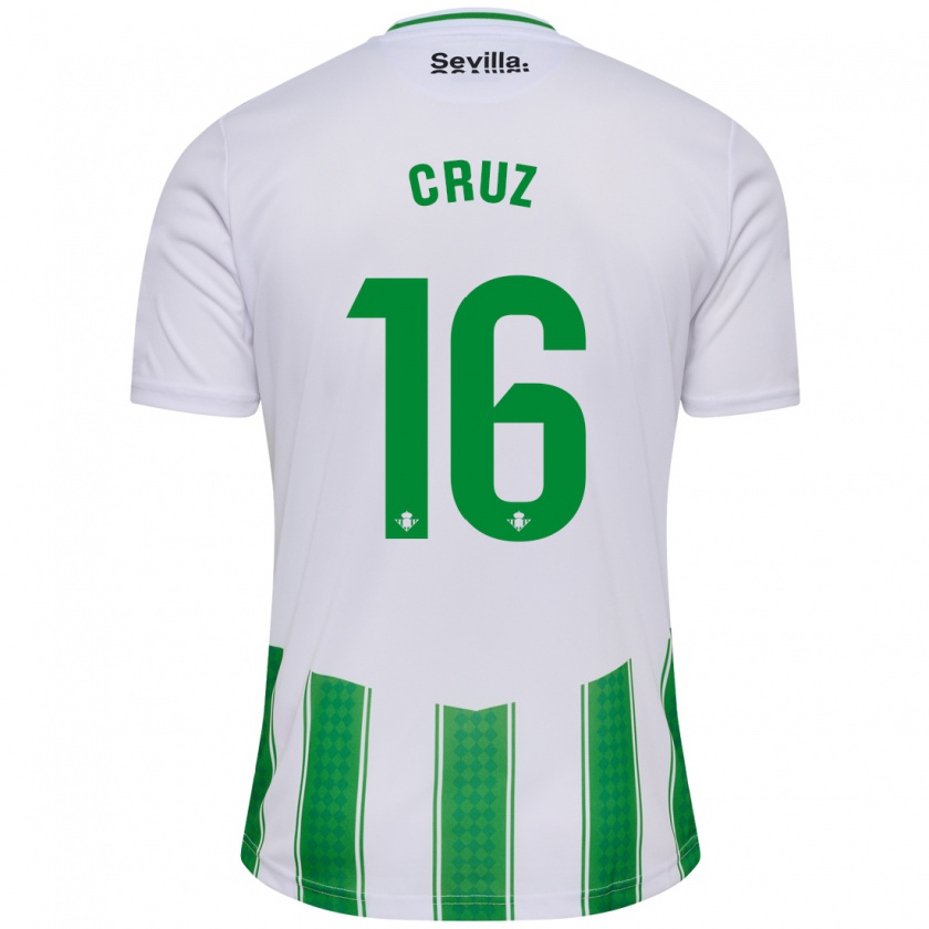 Kandiny Uomo Maglia Juan Cruz #16 Bianco Kit Gara Home 2023/24 Maglietta