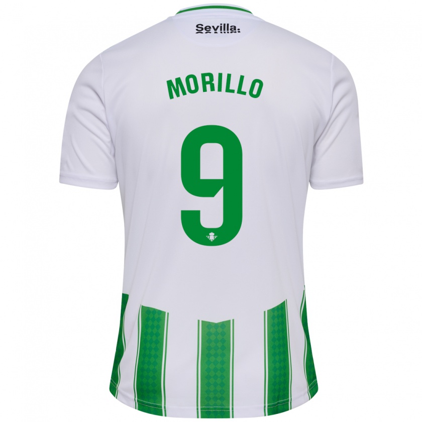 Kandiny Hombre Camiseta Manu Morillo #9 Blanco 1ª Equipación 2023/24 La Camisa