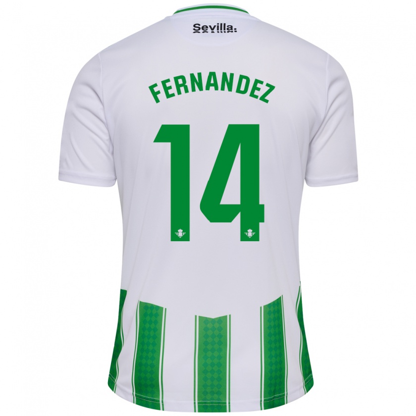 Kandiny Hombre Camiseta Quique Fernández #14 Blanco 1ª Equipación 2023/24 La Camisa