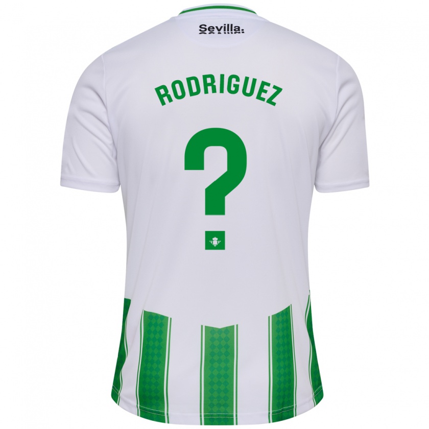 Kandiny Hombre Camiseta Jesús Rodriguez #0 Blanco 1ª Equipación 2023/24 La Camisa