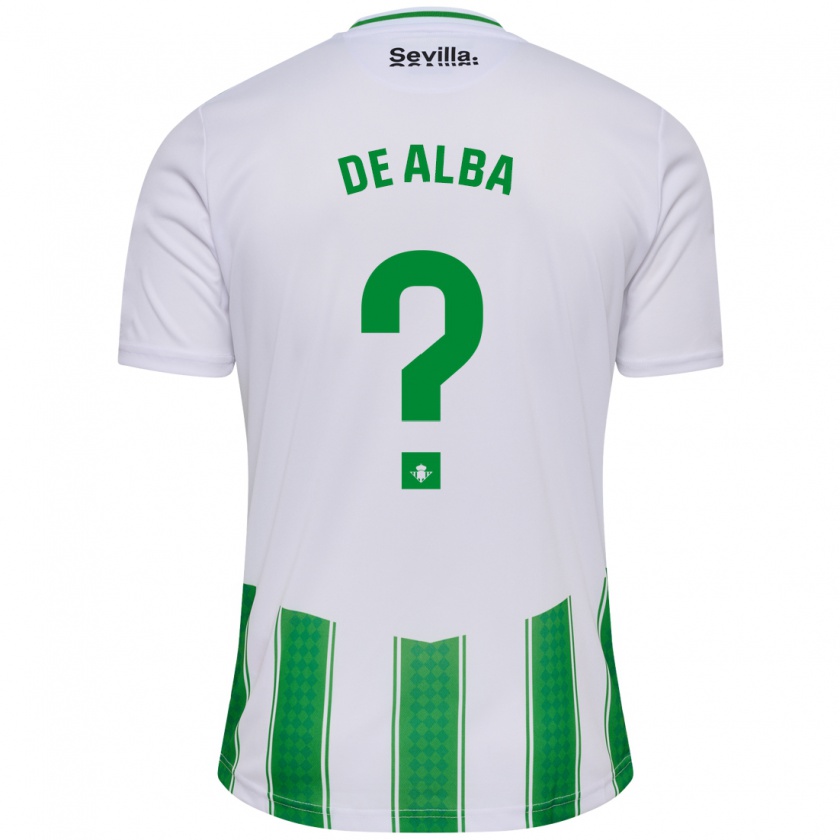 Kandiny Hombre Camiseta Luismi De Alba #0 Blanco 1ª Equipación 2023/24 La Camisa