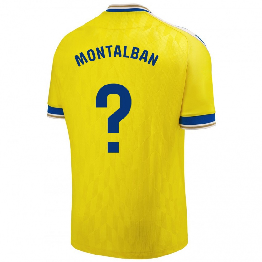 Kandiny Heren Sergio Montalbán #0 Geel Thuisshirt Thuistenue 2023/24 T-Shirt België