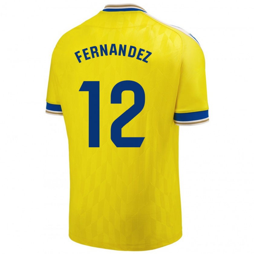 Kandiny Heren Sandra Fernández León #12 Geel Thuisshirt Thuistenue 2023/24 T-Shirt België