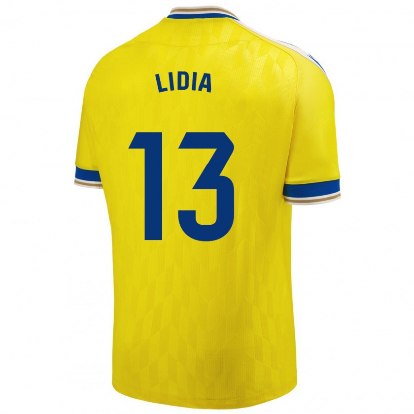 Kandiny Uomo Maglia Lidia Rincón García #13 Giallo Kit Gara Home 2023/24 Maglietta