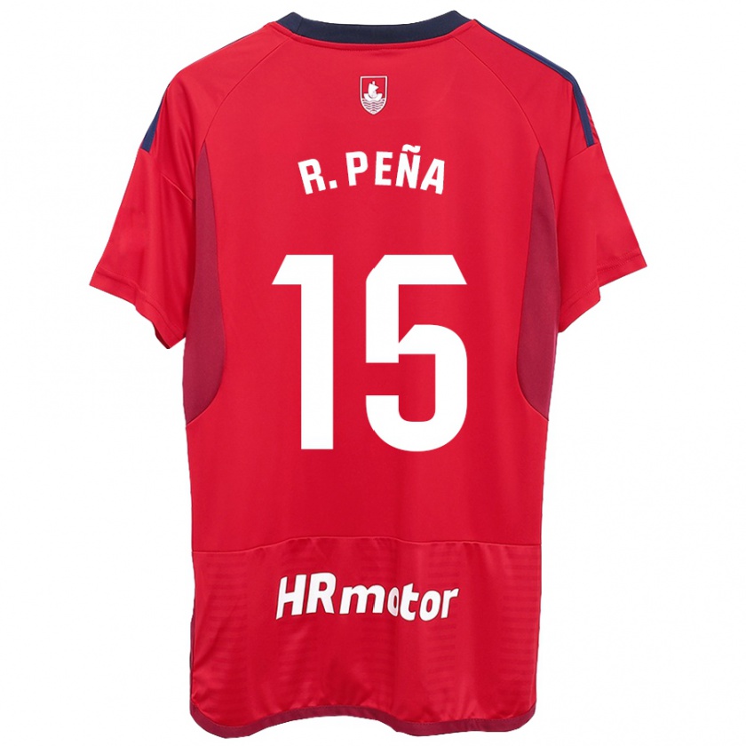 Kandiny Hombre Camiseta Rubén Peña #15 Rojo 1ª Equipación 2023/24 La Camisa