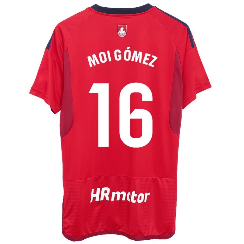 Kandiny Hombre Camiseta Moi Gómez #16 Rojo 1ª Equipación 2023/24 La Camisa