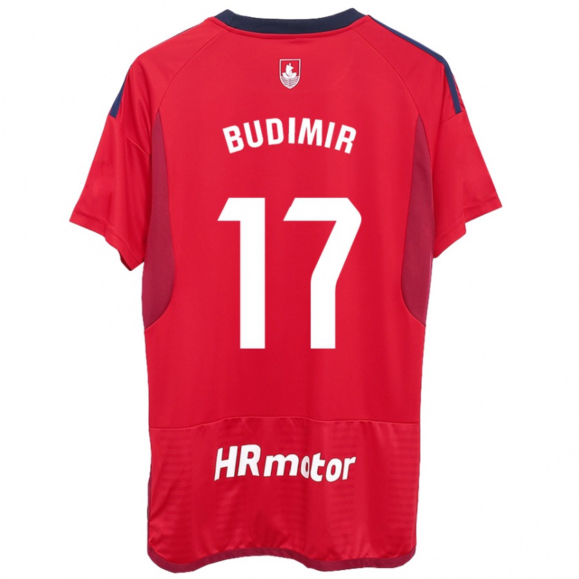 Kandiny Hombre Camiseta Ante Budimir #17 Rojo 1ª Equipación 2023/24 La Camisa