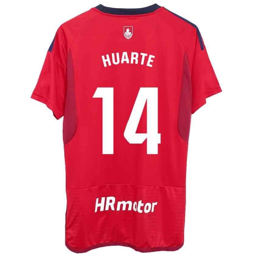 Kandiny Hombre Camiseta Xabi Huarte #14 Rojo 1ª Equipación 2023/24 La Camisa