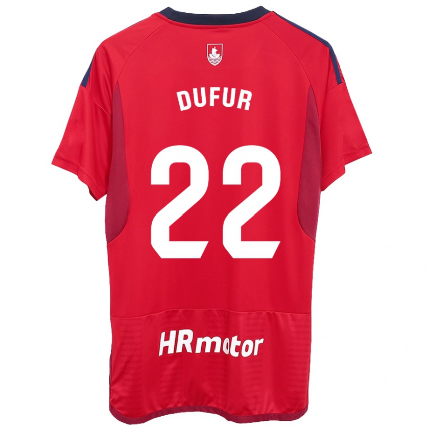 Kandiny Heren Ander Dufur #22 Rood Thuisshirt Thuistenue 2023/24 T-Shirt België