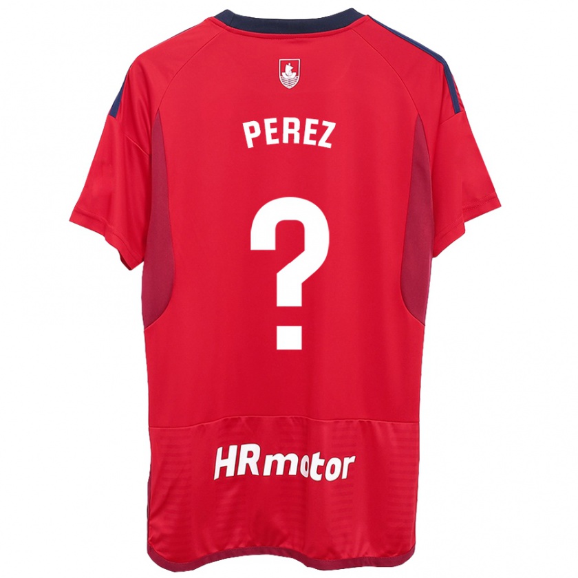 Kandiny Hombre Camiseta Bruno Pérez #0 Rojo 1ª Equipación 2023/24 La Camisa