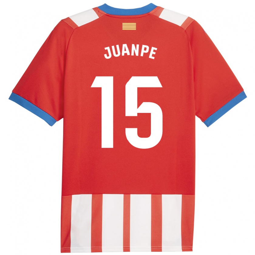 Kandiny Hombre Camiseta Juanpe #15 Rojo Blanco 1ª Equipación 2023/24 La Camisa