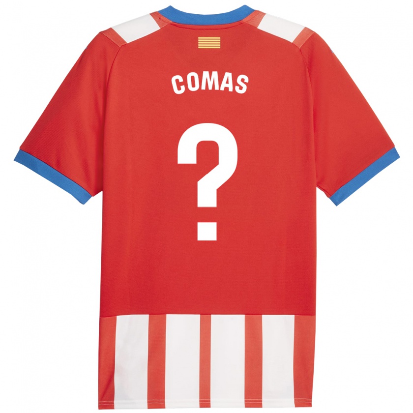 Kandiny Hombre Camiseta Oriol Comas #0 Rojo Blanco 1ª Equipación 2023/24 La Camisa