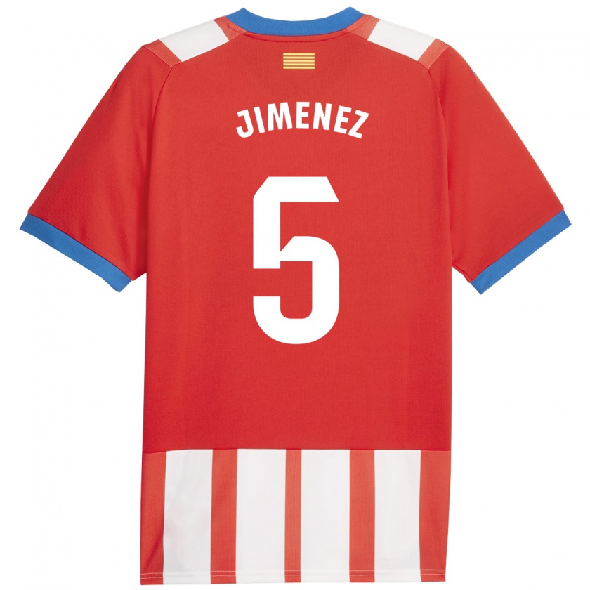 Kandiny Hombre Camiseta Ángela Jiménez #5 Rojo Blanco 1ª Equipación 2023/24 La Camisa