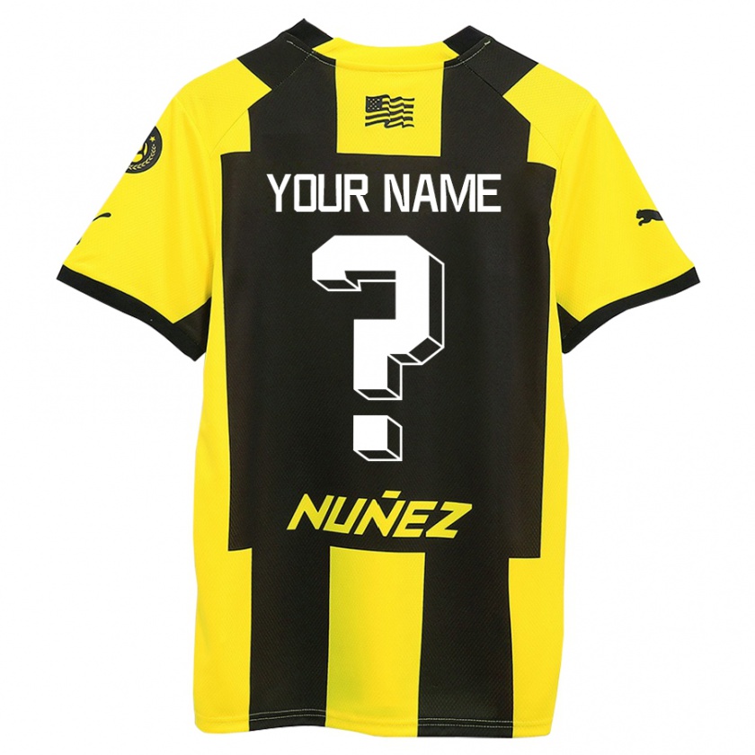 Kandiny Uomo Maglia Il Tuo Nome #0 Giallo Nero Kit Gara Home 2023/24 Maglietta