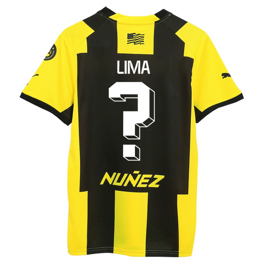 Kandiny Hombre Camiseta Jhonatan Lima #0 Amarillo Negro 1ª Equipación 2023/24 La Camisa México