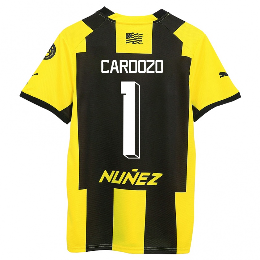 Kandiny Hombre Camiseta Thiago Cardozo #1 Amarillo Negro 1ª Equipación 2023/24 La Camisa México